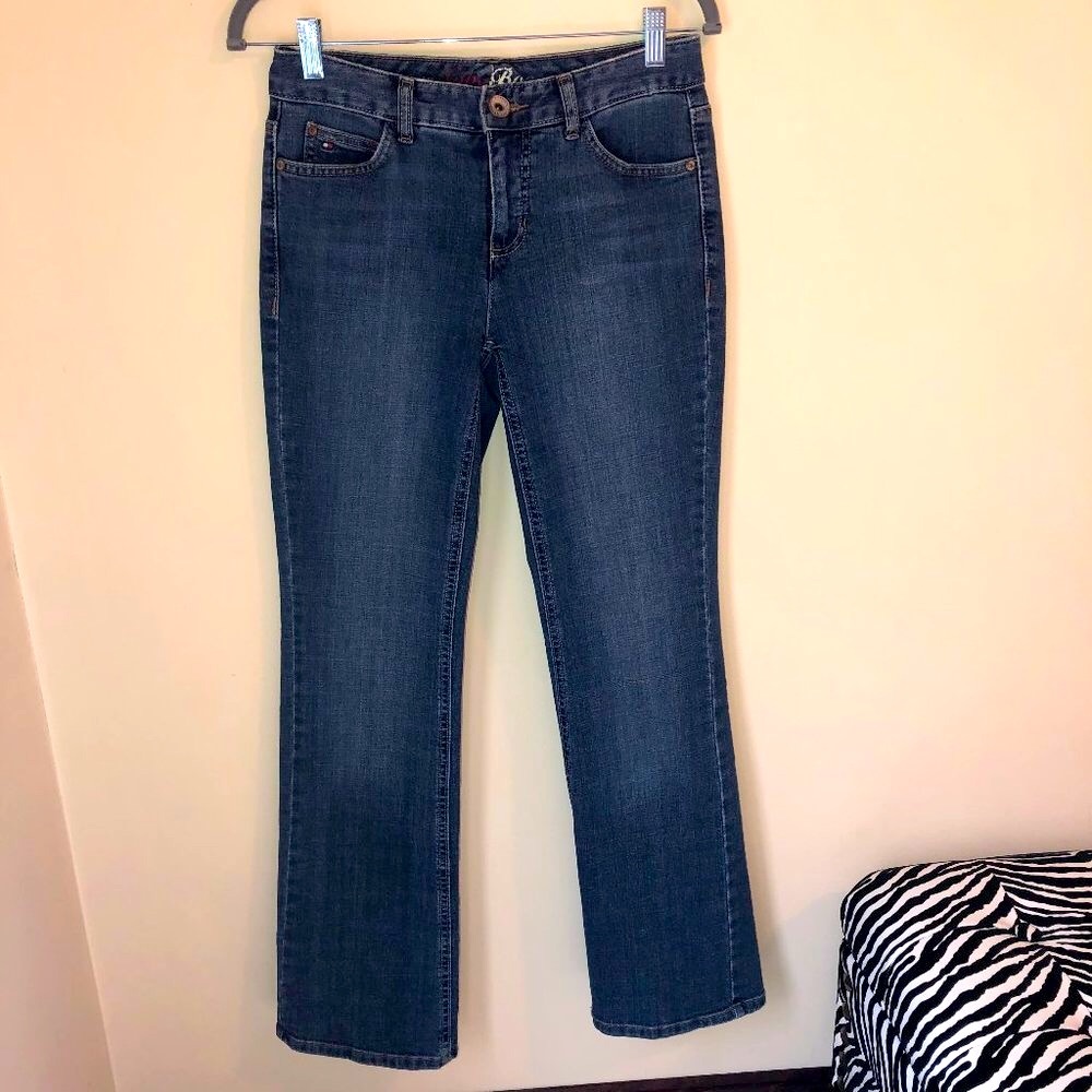 Tommy Hilfiger Womens Boot Cut Denim Jeans Y2K Western Country Cowgirl Chic 90โs
